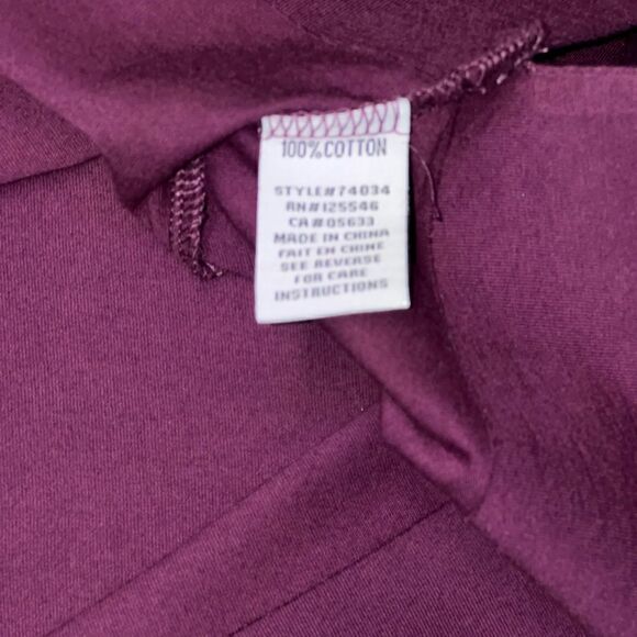 NWT Habitat 74016 Deep Hem Scoop Neck Cotton Tunic Wine Sz XXL/XXXL - Picture 9 of 9